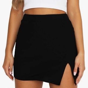 Black mini skirt